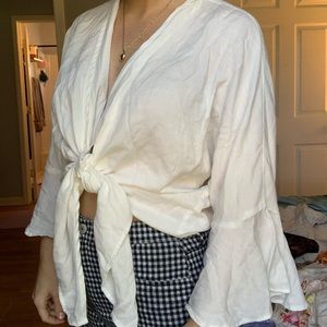 White Tied Blouse